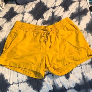 yellow cotton shorts